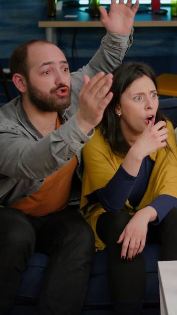 A split image showing two reality TV contestants in the middle of a heated argument. On one side, a scene from 