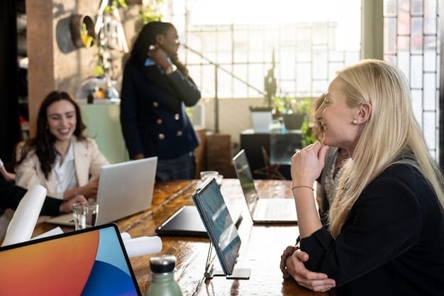 A candid shot of a busy Hollywood talent agency office, with agents on phones and reviewing documents, capturing the behind-the-scenes negotiation and deal-making environment.