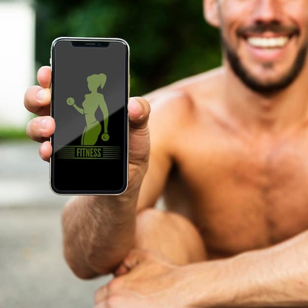 A close-up shot of an athlete's Instagram profile on a smartphone screen, highlighting the follower count, engagement rate (likes, comments), and a sponsored post with a branded product. The athlete is wearing sportswear and a determined expression.