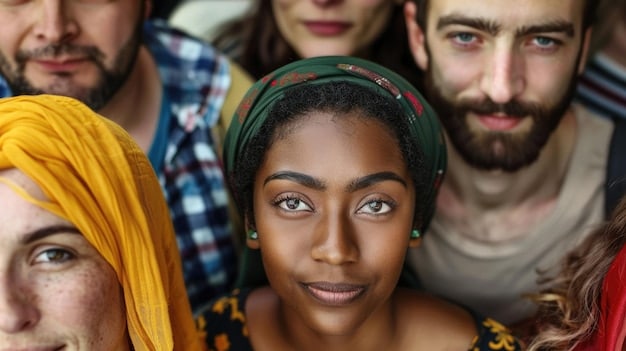 A diverse group of individuals from various ethnic and cultural backgrounds interacting in a modern marketplace setting, perhaps a food market or a shopping mall, showcasing a blend of traditional and contemporary elements. The image should highlight cultural fusion and varied product preferences.