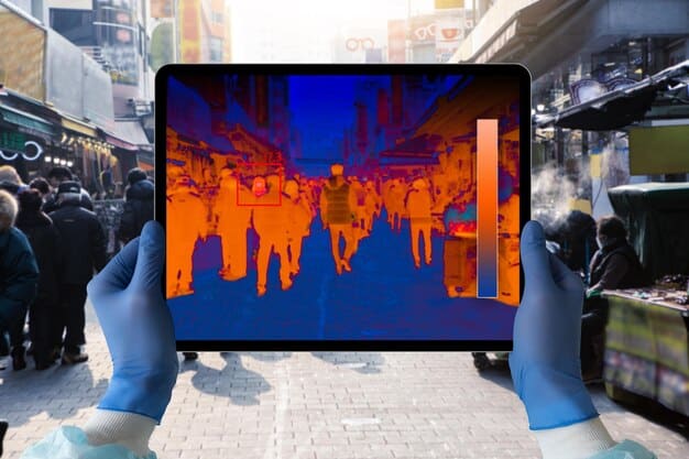 A close-up of a tablet screen displaying various gig economy app icons, with a blurred background of a city street during the day, signifying the omnipresence of tech platforms.