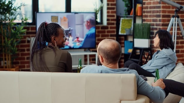 A diverse group of independent filmmakers in a collaborative brainstorming session, surrounded by laptops, whiteboards, and cameras, illustrating teamwork and innovative content creation, with subtle legal imagery in the background.