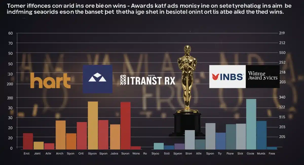 Infographic showing the increasing impact of streaming platforms on major television awards season.