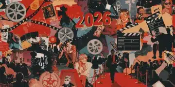 Dynamic collage symbolizing the excitement of the Film Festival Circuit 2026, showcasing independent cinema's future.